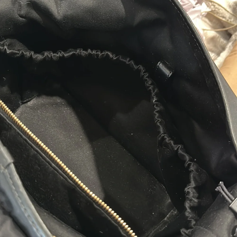 Burberry Black Quilted Nylon Baby Bag with Gold Hardware